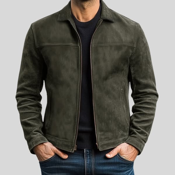 Lennon™ | Veste en cuir avec fermeture éclair