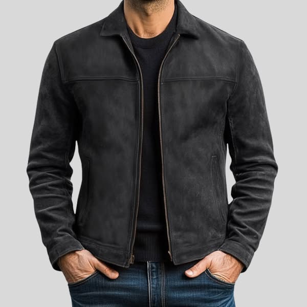 Lennon™ | Veste en cuir avec fermeture éclair