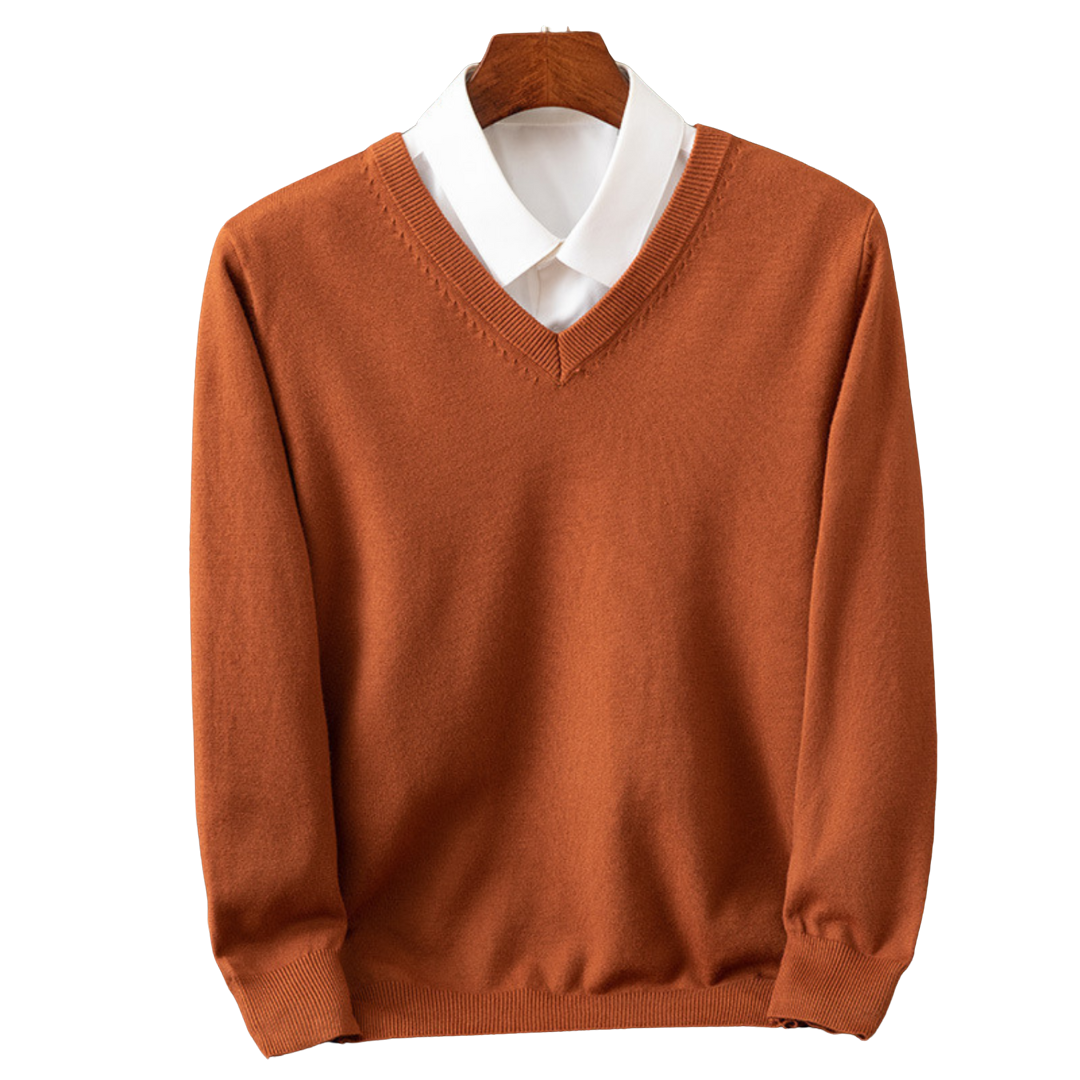 Bexford | Pull V-Neck en Pur pour Hommes