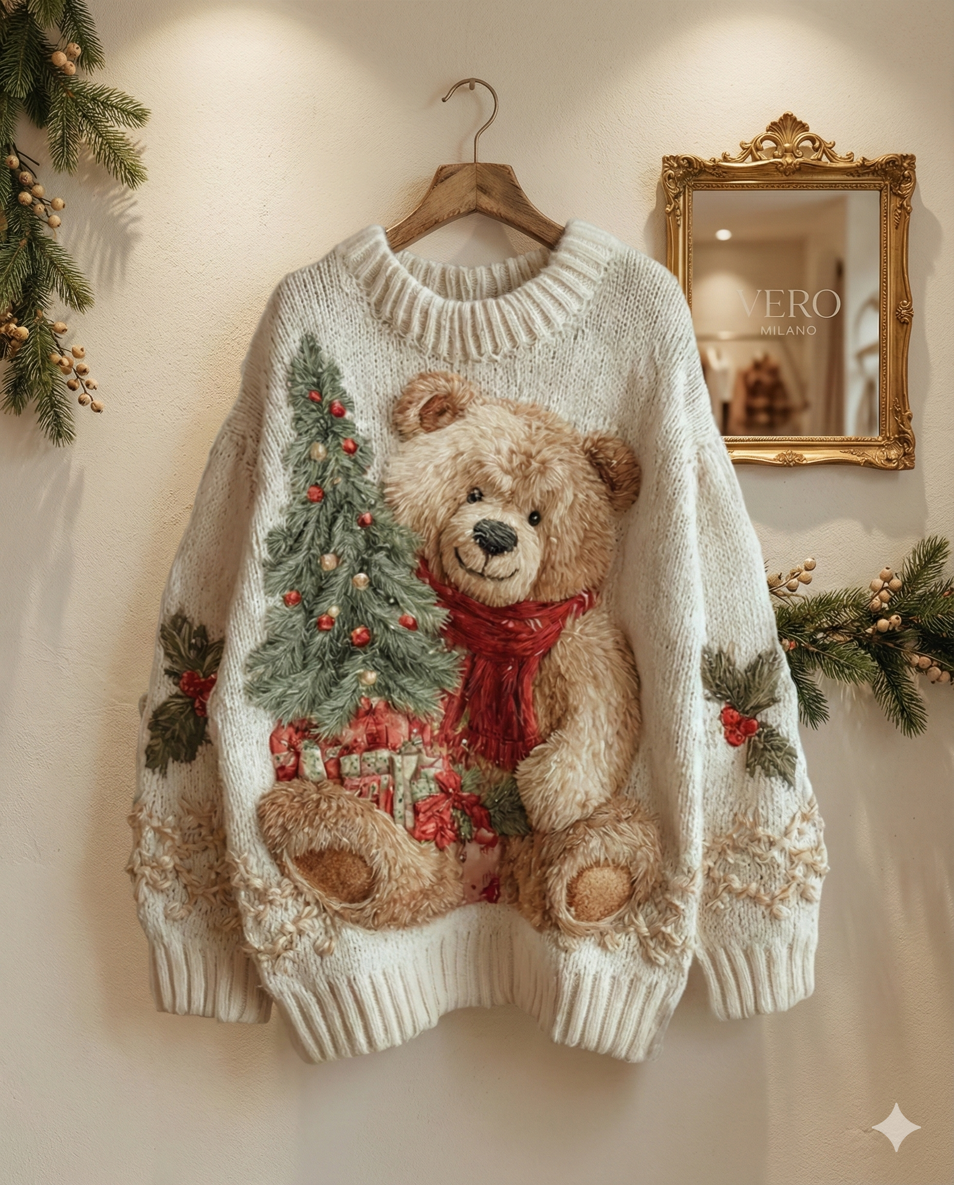 Elena | Pull de Noël avec détails festifs